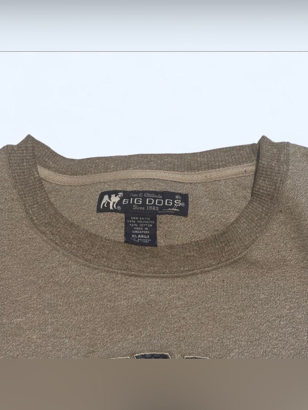 Vintage Big Dogs Embroidered Sweatshirt XL Distressed King of the Freakin Remote - Picture 4 of 4